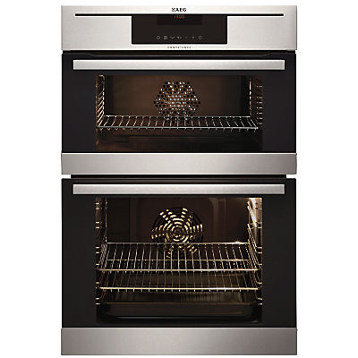 AEG DC7013021M Built-In Double Electric Oven, Stainless Steel